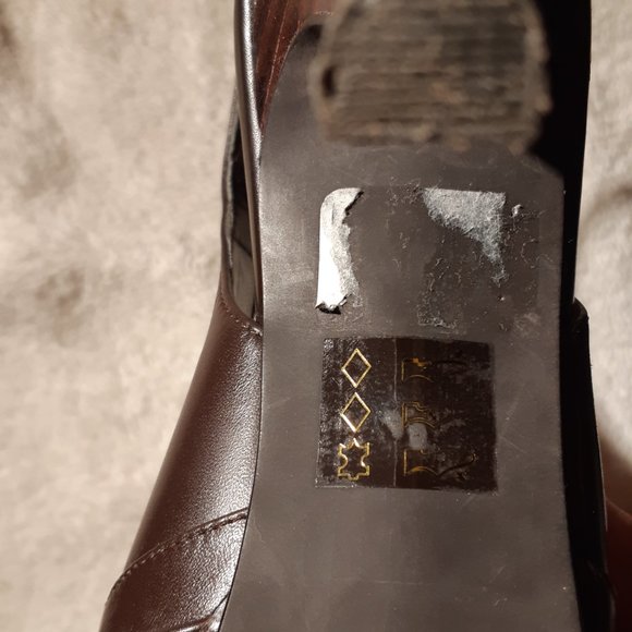 Luca Ferri collection peep toe leather slingback high heels size 6, excellent - Picture 4 of 7